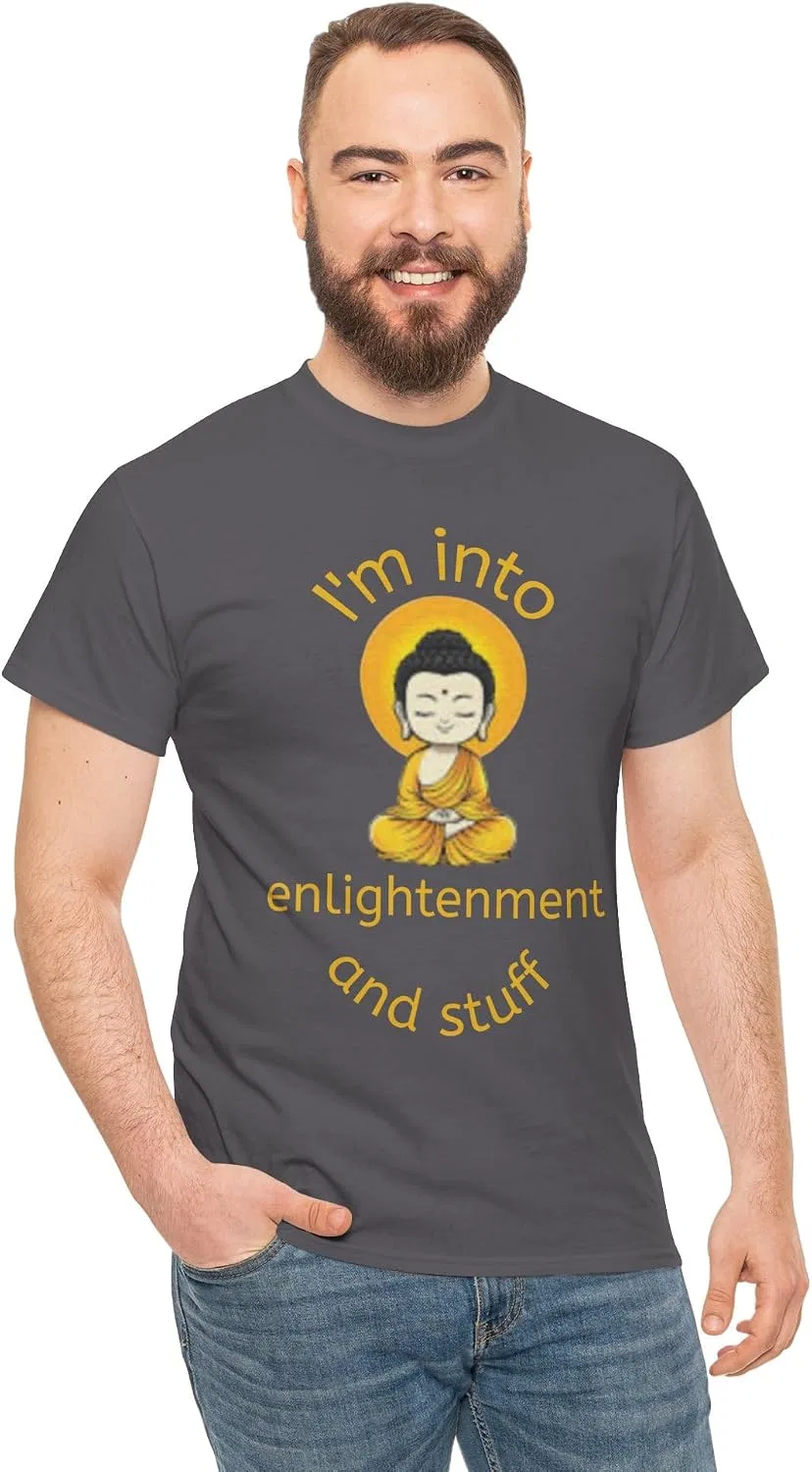 Женская футболка с принтом I'm into Enlightenment, тёмно-серый — фото 2