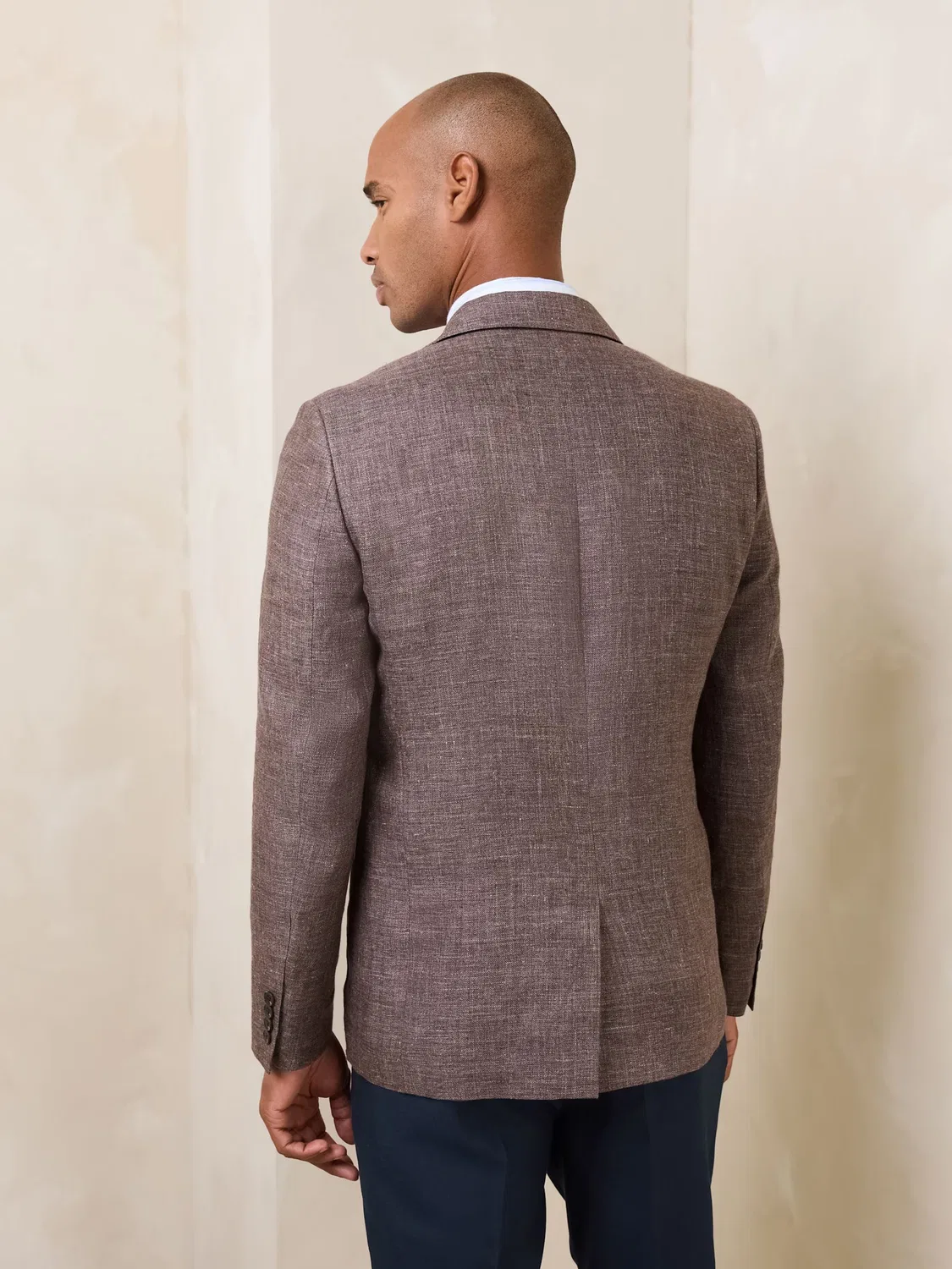 Деловой пиджак Next Slim fit N. Premium в коричневом цвете — фото 4