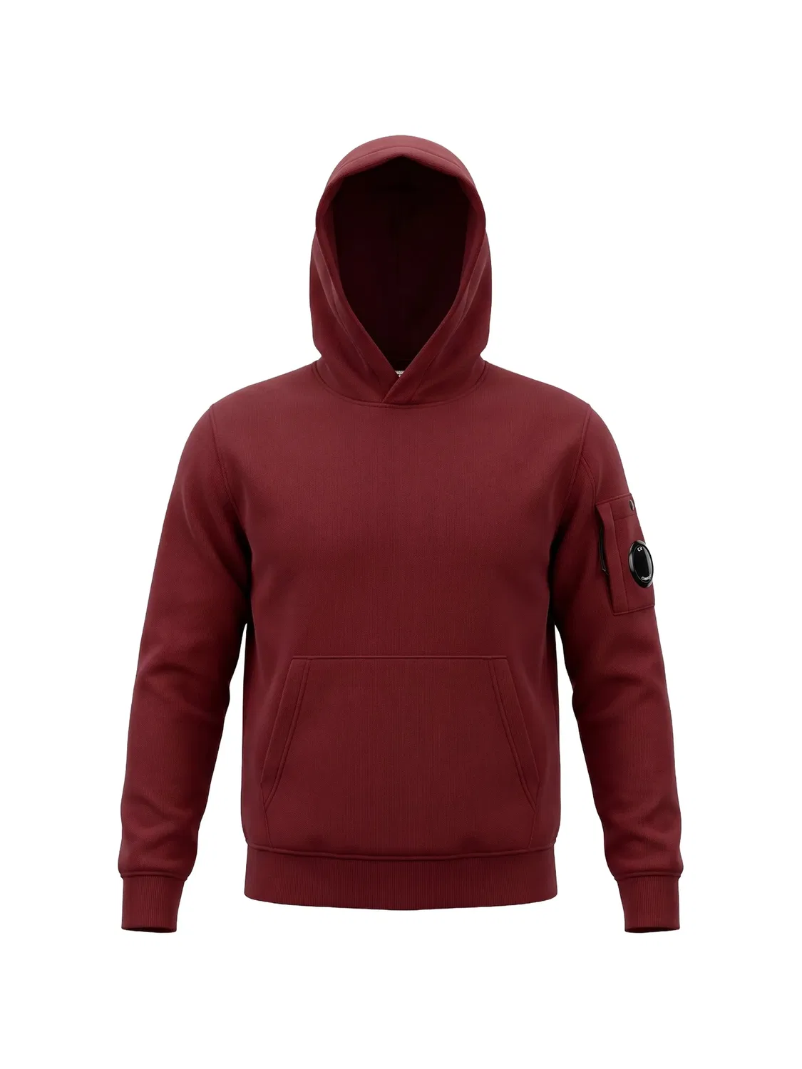 Хлопковое худи с деталью Lens C.P. Company, красный