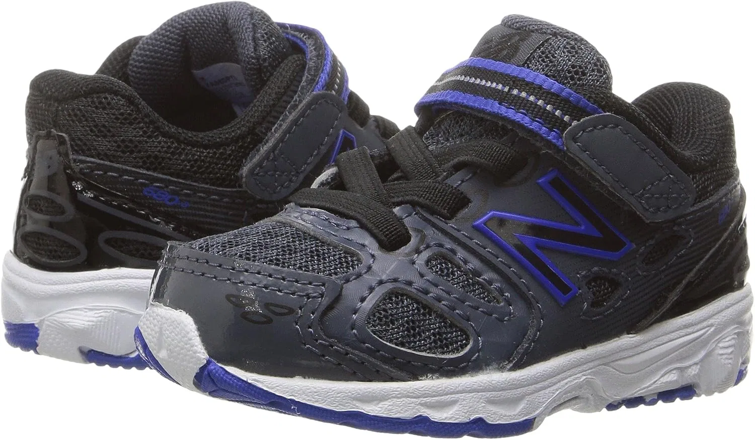 Детские кроссовки для бега KA680 New Balance, Grey/Blue/Black — фото 2