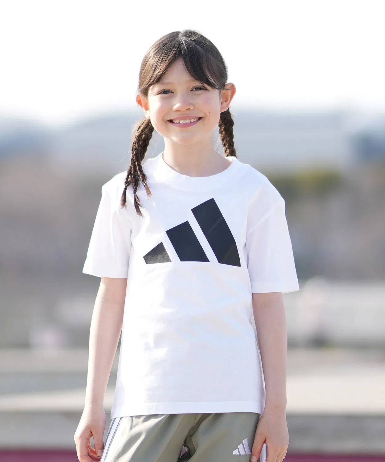 Детская футболка с коротким рукавом хлопковая Adidas K ESS BL KRJ94, Black/White — фото 2
