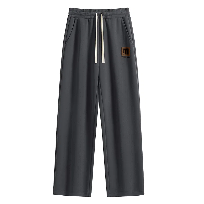 Детские унисекс брюки прямого кроя хлопковые Tonlion, Dark Grey