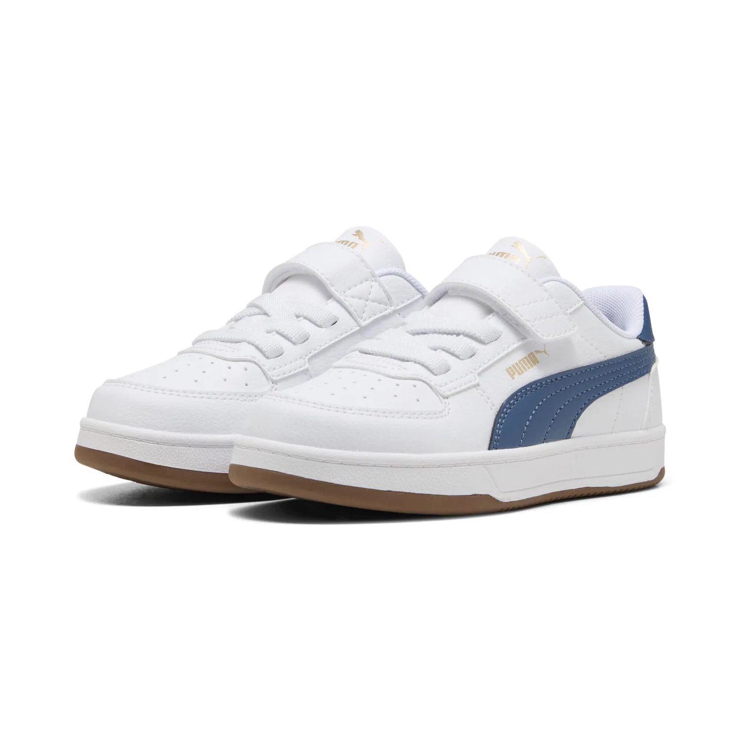 Детские кроссовки с липучками Caven 2.0 Puma, Weiss Blau Beige