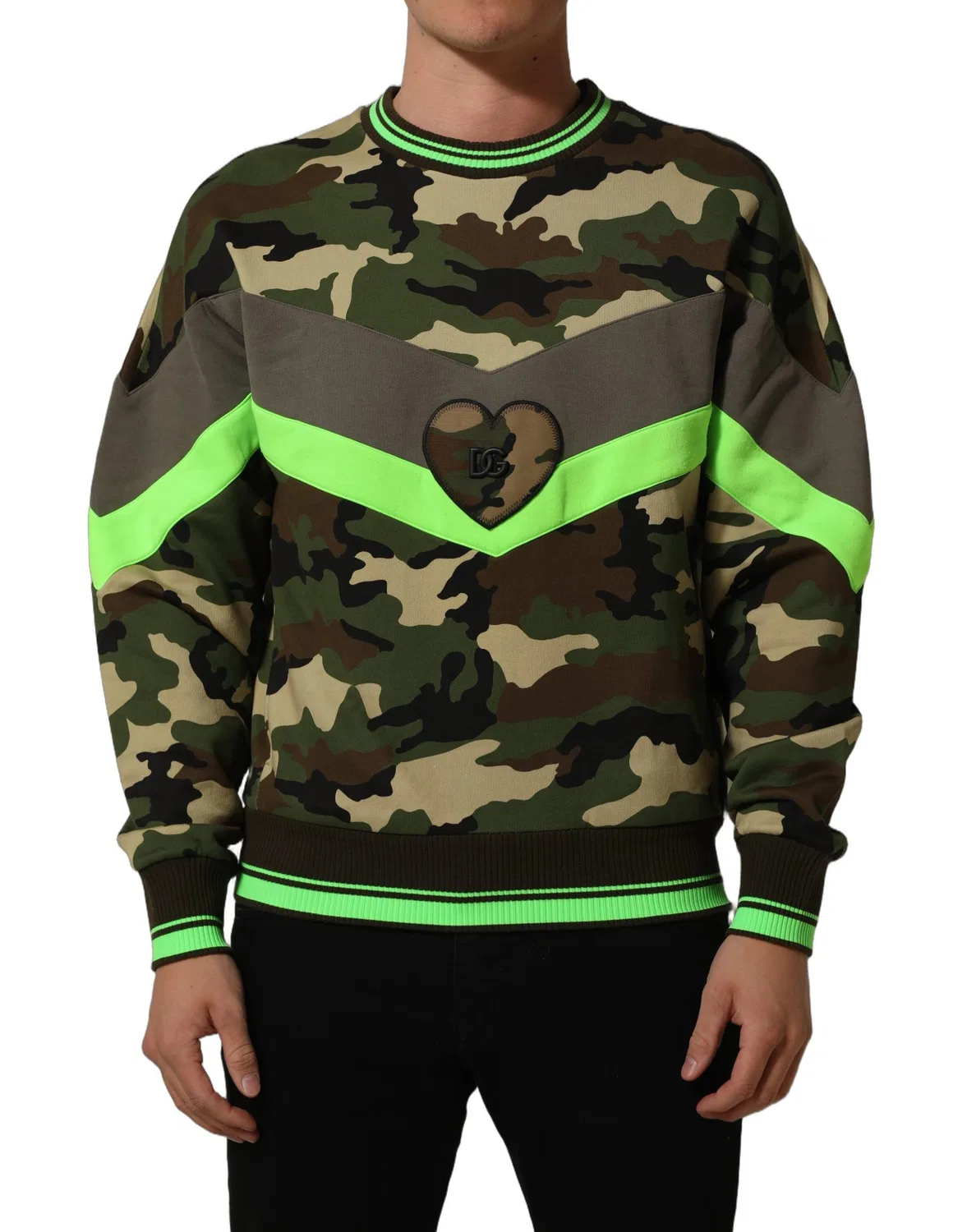 Мужской свитшот с принтом камуфляж Multicolor Camouflage Dolce & Gabbana, Multicolor — фото 4
