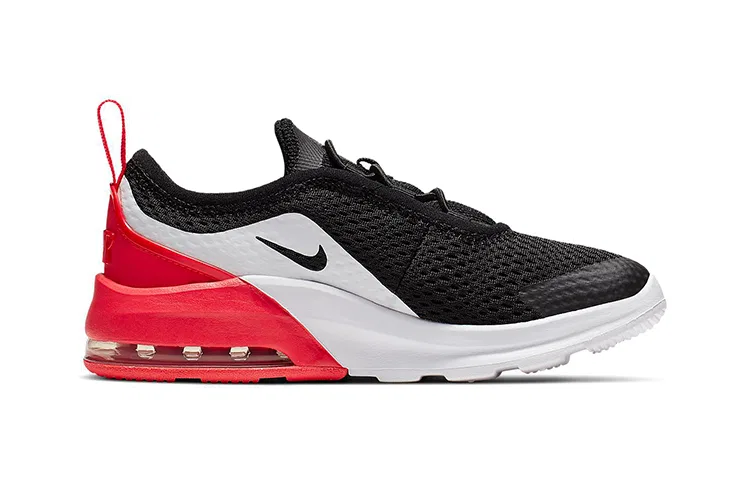 Детские кроссовки Nike Air Max Motion с длинной шнуровкой, Black White Red — фото 4