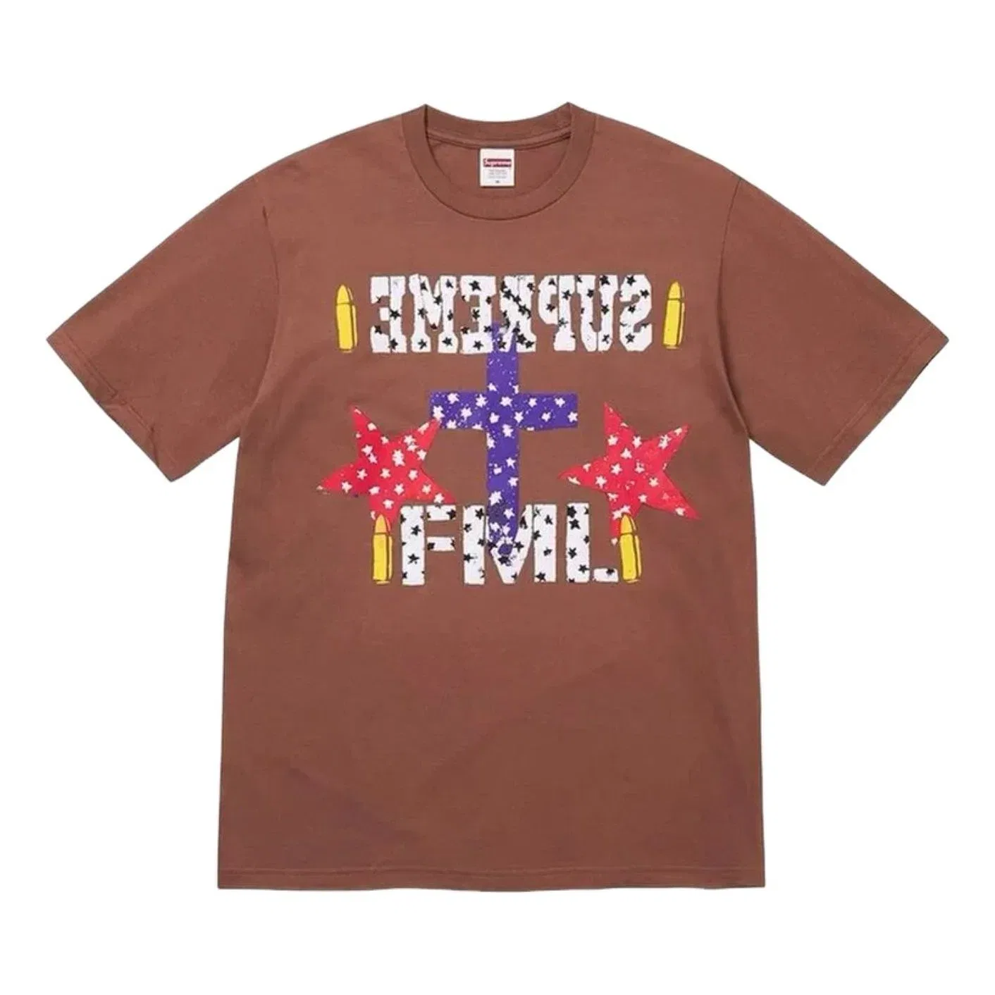 Мужская футболка с принтом FML Supreme, коричневый