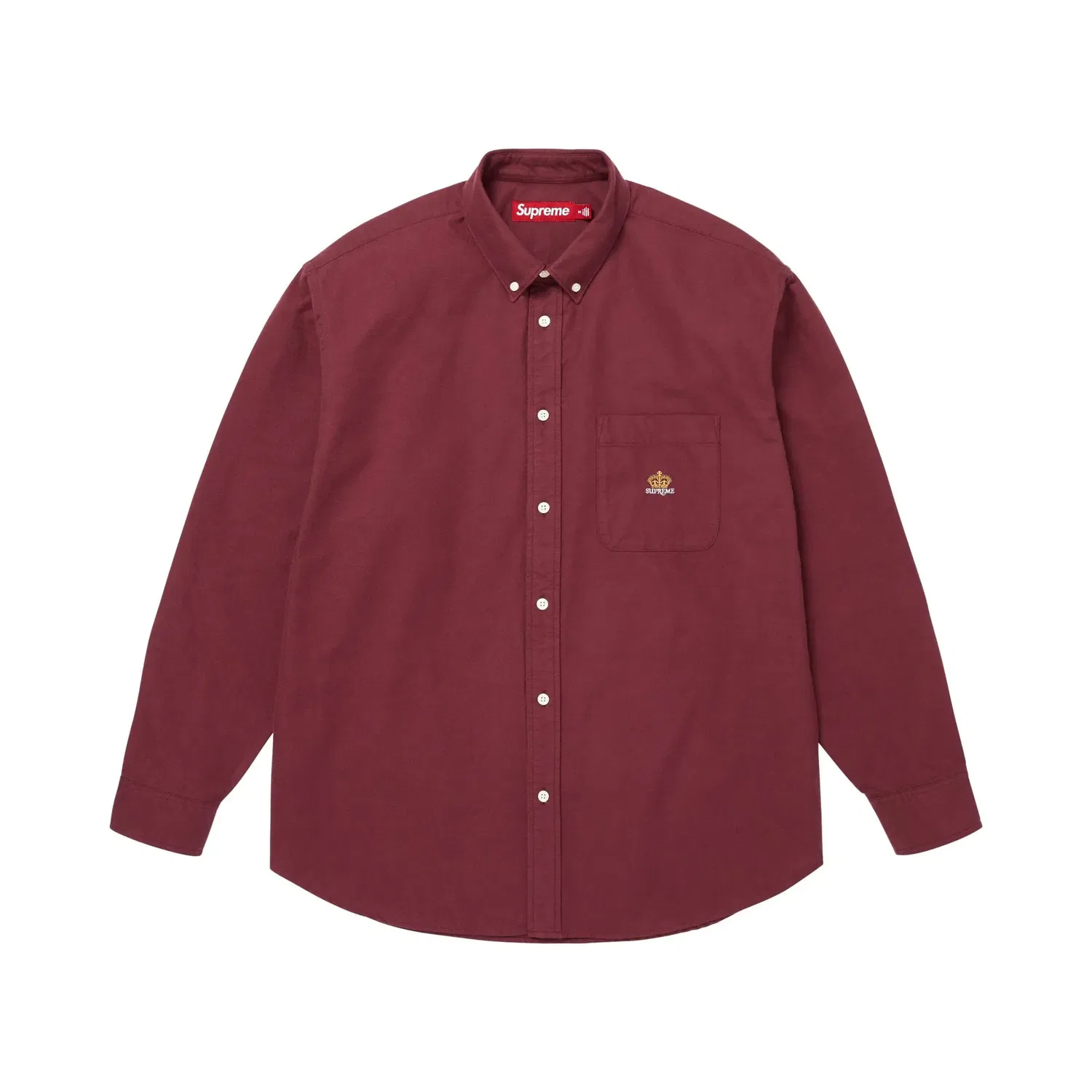 Рубашка свободного кроя Oxford Supreme, Burgundy