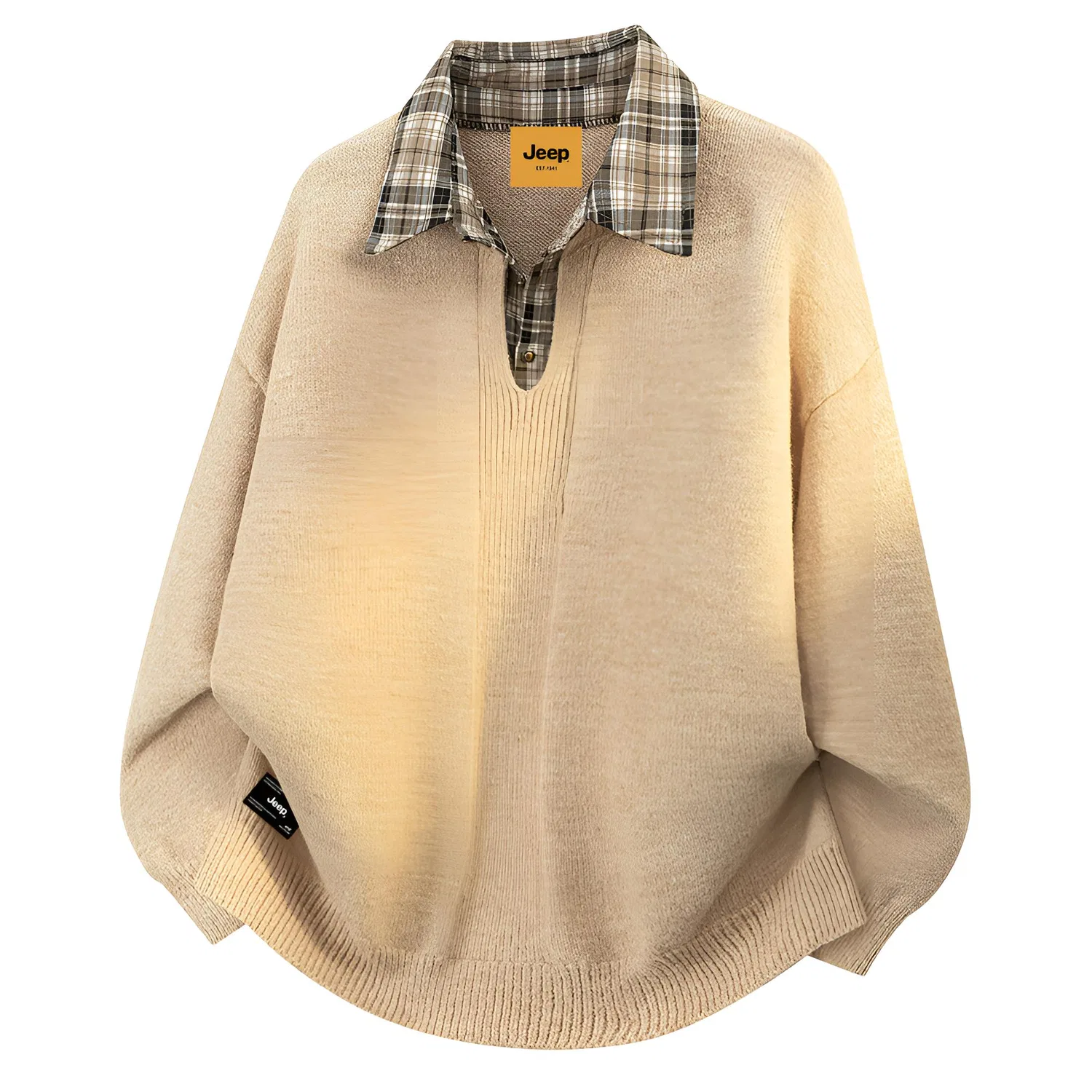 Детский джемпер с отложным воротником Jeep Leisure Collection, Ginger Yellow
