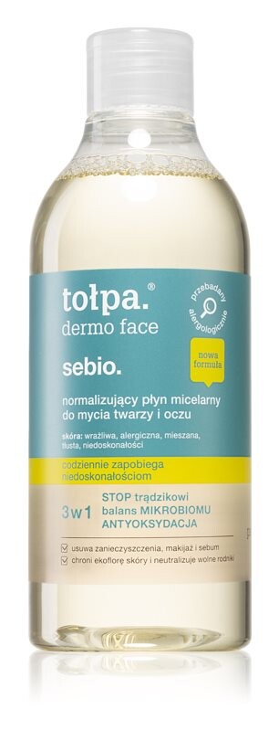 

Мицеллярная вода 3 в 1 для кожи с несовершенствами Tołpa Dermo Face Sebio