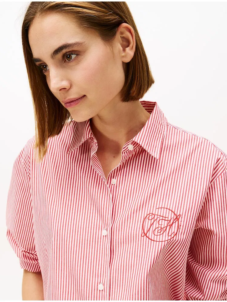 Рубашка с длинным рукавом из хлопка TOMMY HILFIGER, Coral — фото 2