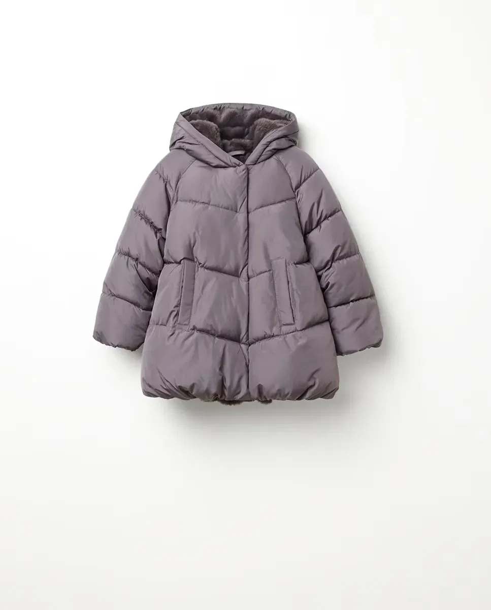 Детское пальто для девочек длинное Sfera, Gris Medio