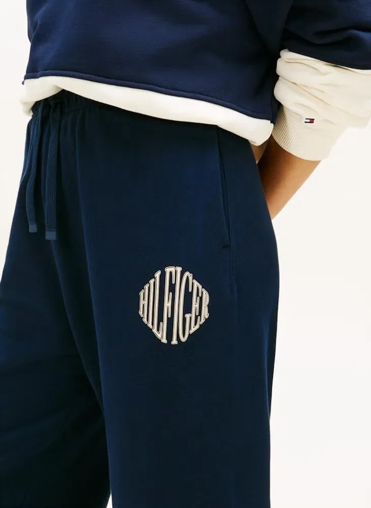 Спортивные штаны с логотипом и манжетами Tommy Hilfiger, темно-синий — фото 3