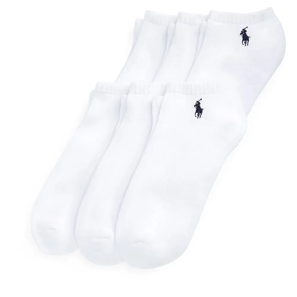 Мужские носки с логотипом Polo Ralph Lauren, 6 пар, White