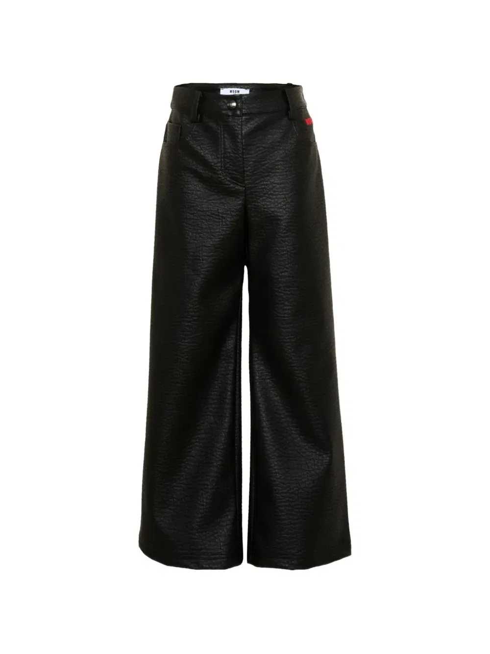 Штаны текстурированные с вышитым логотипом Msgm Kids, черный