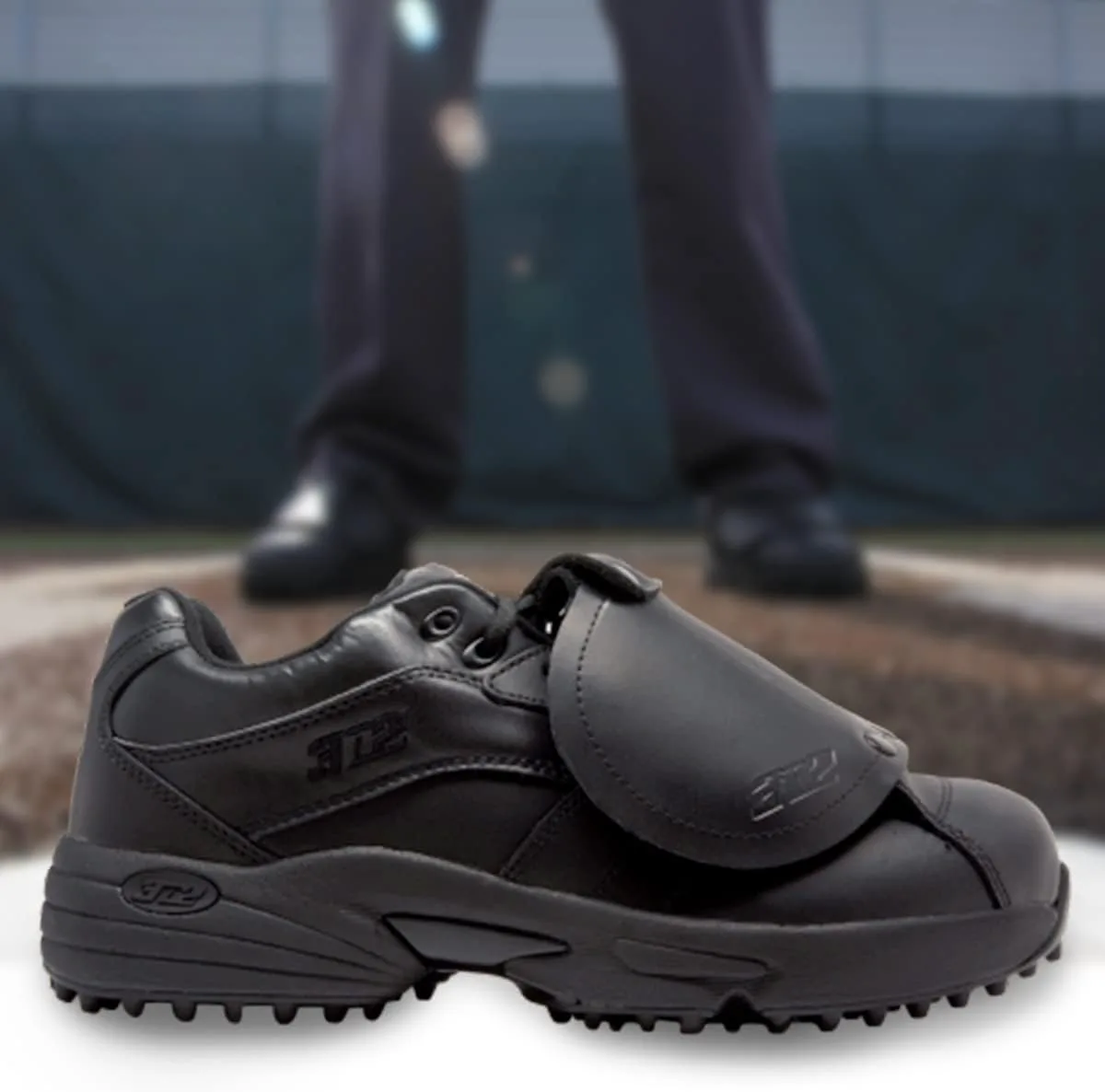 

3N2 Мужские бейсбольные судейские туфли для арбитров, модель Reaction Pro Plate, прочная конструкция и комфорт, оптимальная защита, 100% натуральная кожа, без лишнего веса, ширина D и EE, для судей по софтболу и бейсболу, черные