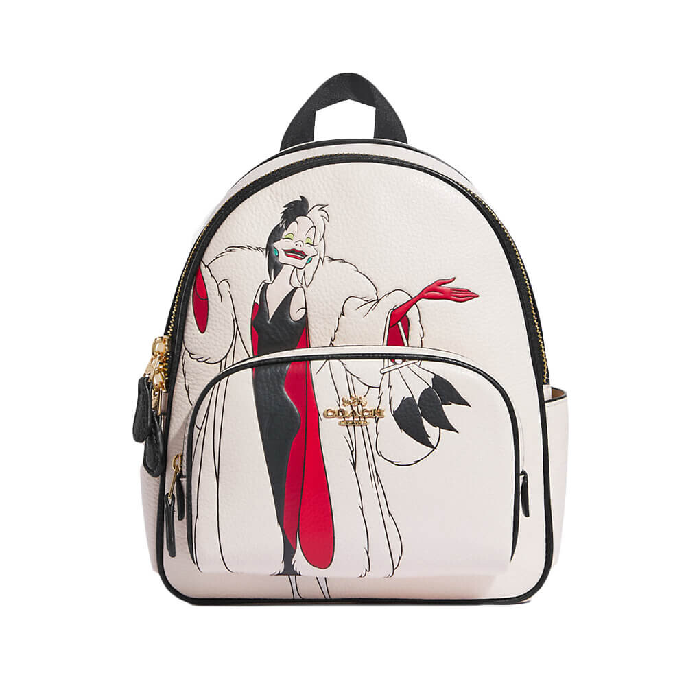 

Рюкзак Coach Outlet Disney X Coach Mini Court with Cruella Motif, белый