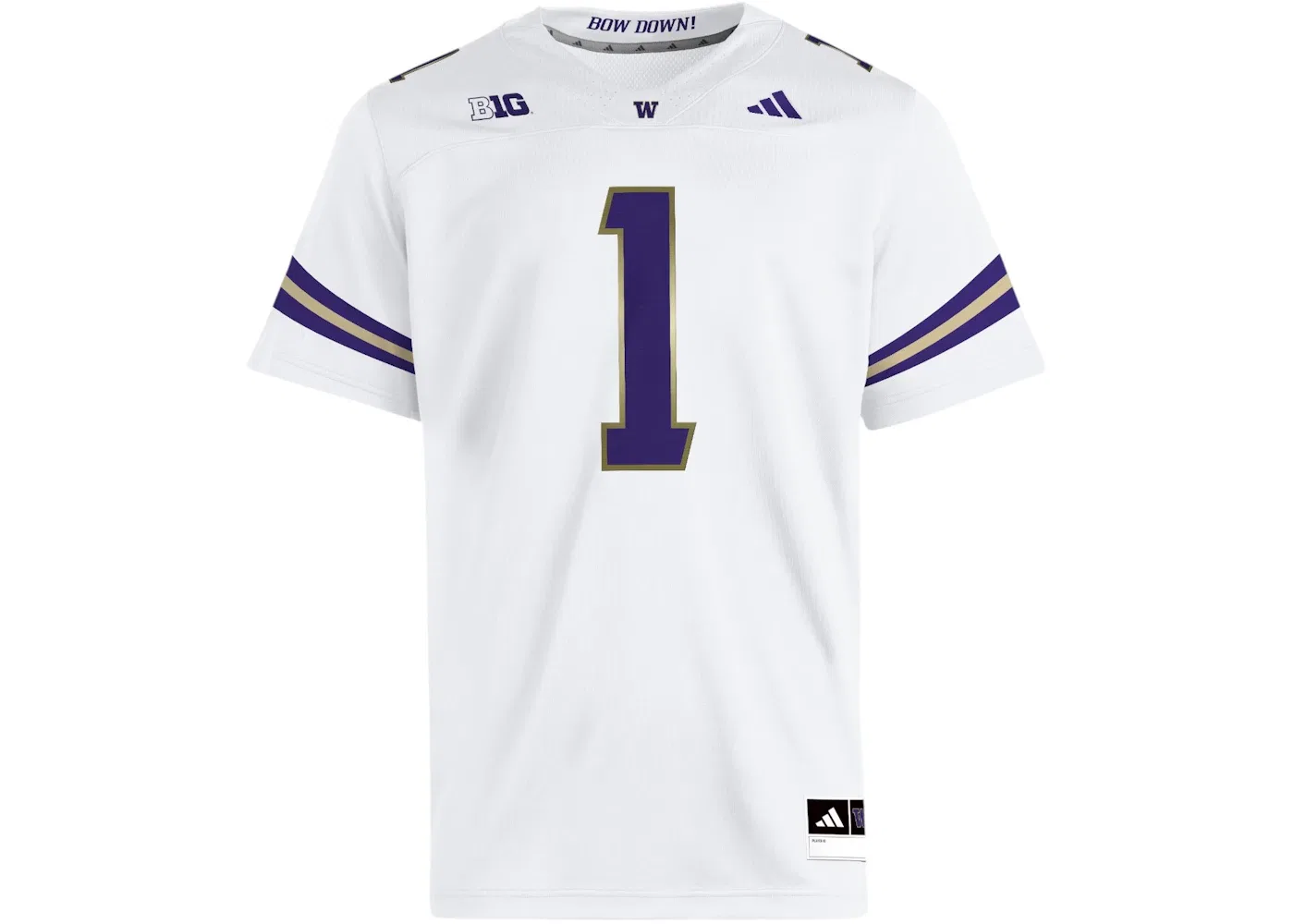 Мужская футбольная джерси Huskies Premier Away Jersey Adidas, White/Team College Purple/Team Sand