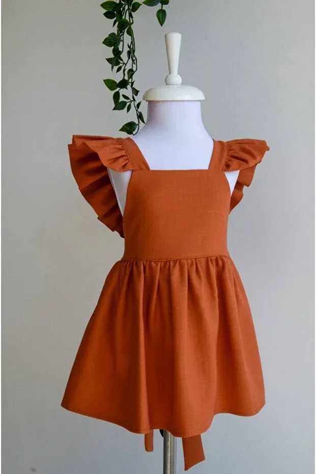 Детское платье для девочек льняное Put-On-Out Little Daisy, Tile