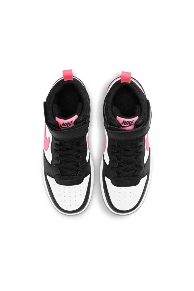 Детские кроссовки для девочек текстильные Court Borough Mid 2 Ankle Shoes Nike, Pink — фото 4