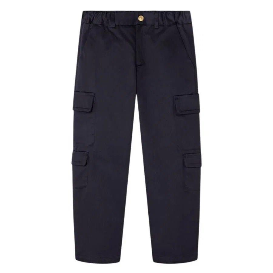 Брюки карго хлопковые Kids Navy Blue Cargo Pants Young Versace, Navy Blue