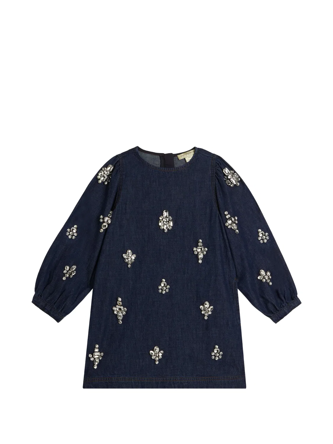 Джинсовое платье, украшенное кристаллами Stella Mccartney Kids, синий