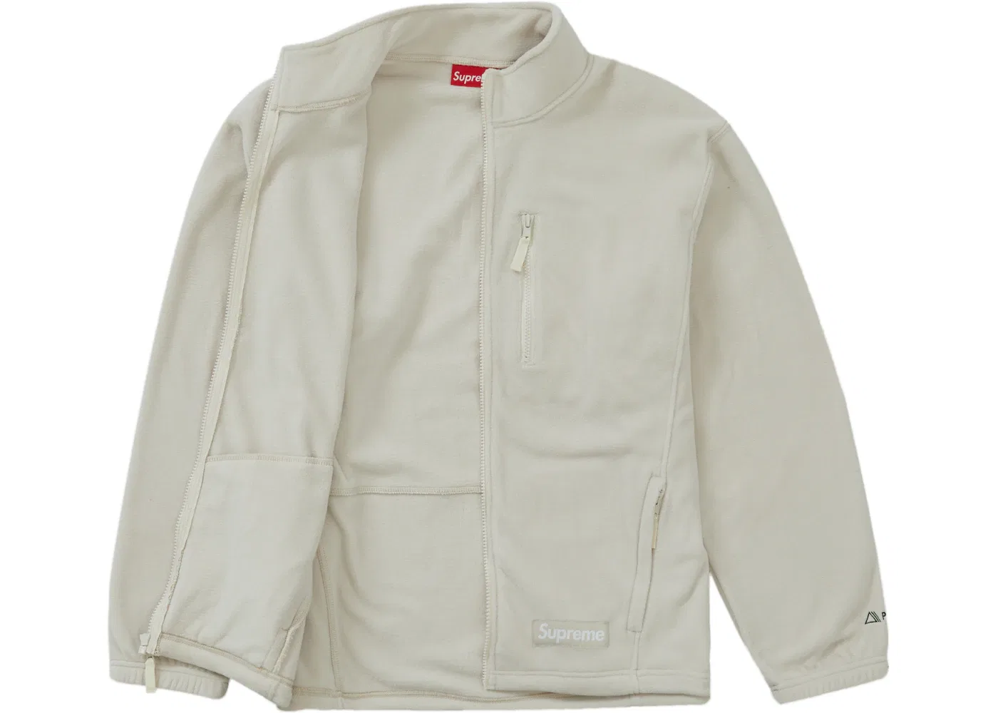 Мужская куртка с молнией Supreme Polartec Zip Jacket, Stone — фото 2