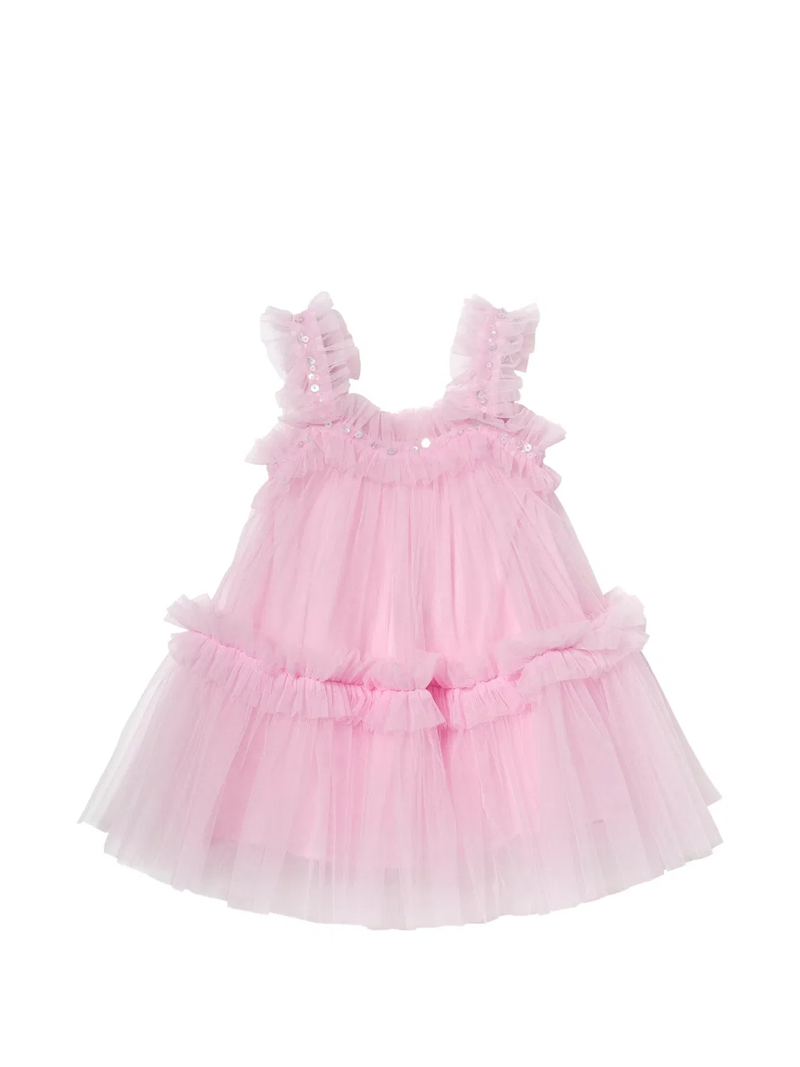 Платье из тюля с рюшами Tutu Du Monde, розовый