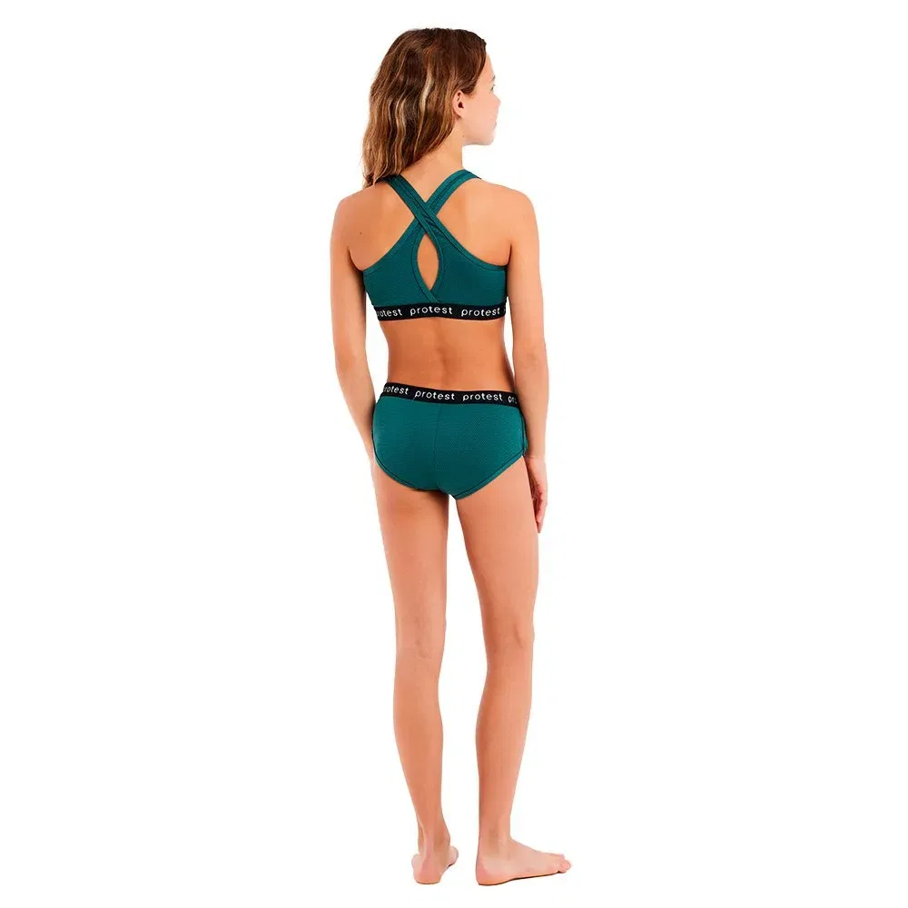 Детский бикини-комплект для девочек с принтом PRTBEAU JR Protest, Green — фото 2