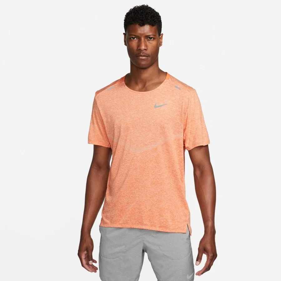 Футболка спортивная с технологией Dri-FIT Nike Dri Fit Rise 365 Ss, Оранжевый — фото 2