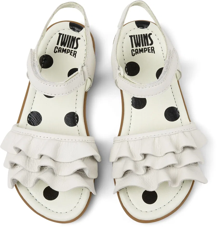 Сандалии CAMPER 'Right Kids Twins' белого цвета — фото 3