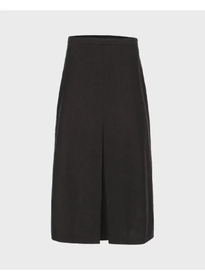 Юбка миди со складками Zara, черный