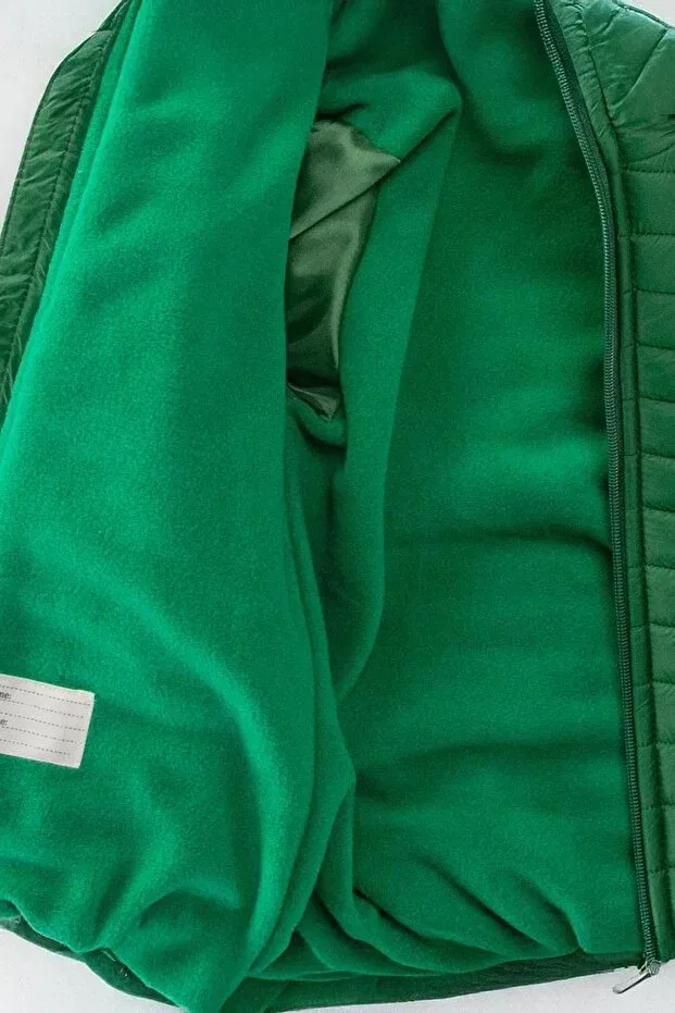 Детское пальто для девочек стеганое Minigimin Cicileri, Green-53532 — фото 4