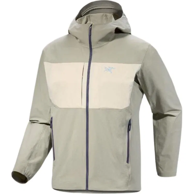 Софтшелл куртка Gamma Lightweight Hoody, Arcteryx, Rock Gray Green/Driftwood White/Cloud Mist Blue/Headwaters
