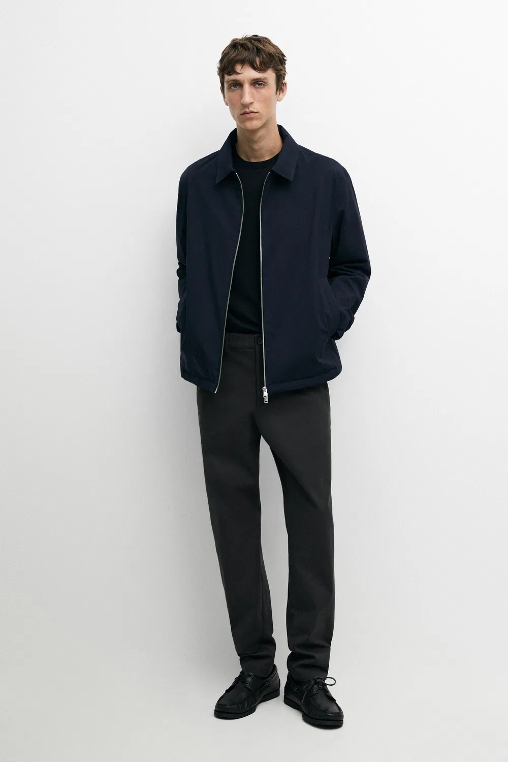 Брюки Massimo Dutti, узкие, серые