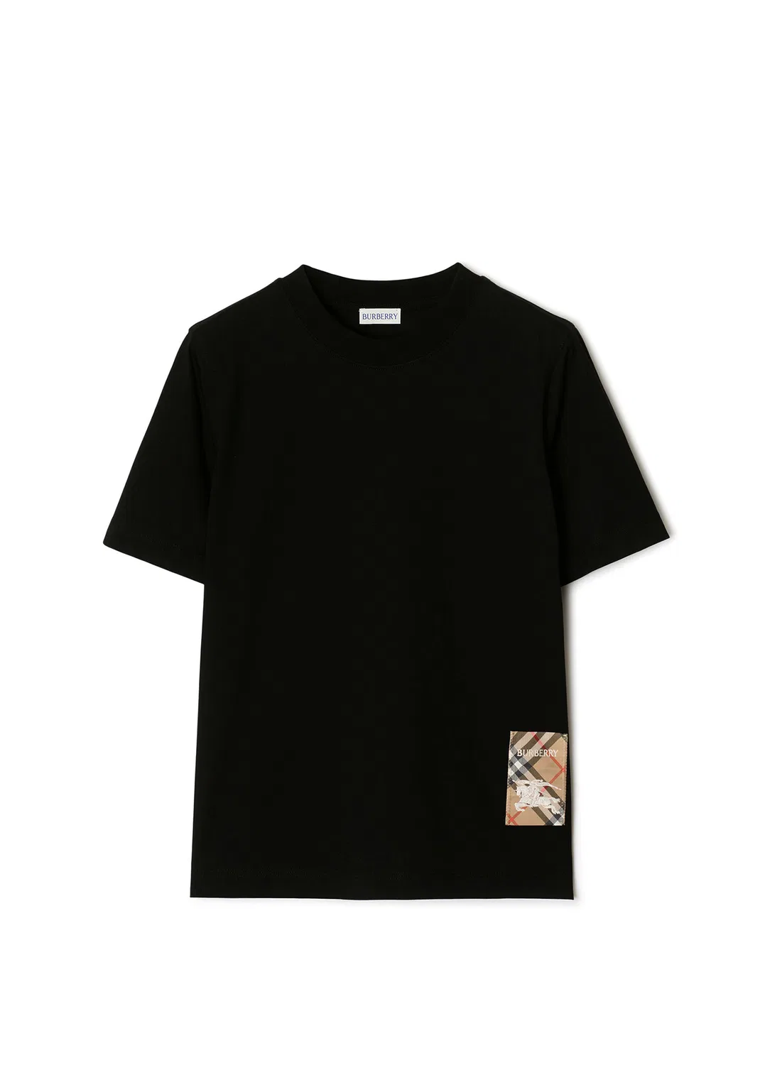 Футболка Burberry, женская, круглый вырез, черный