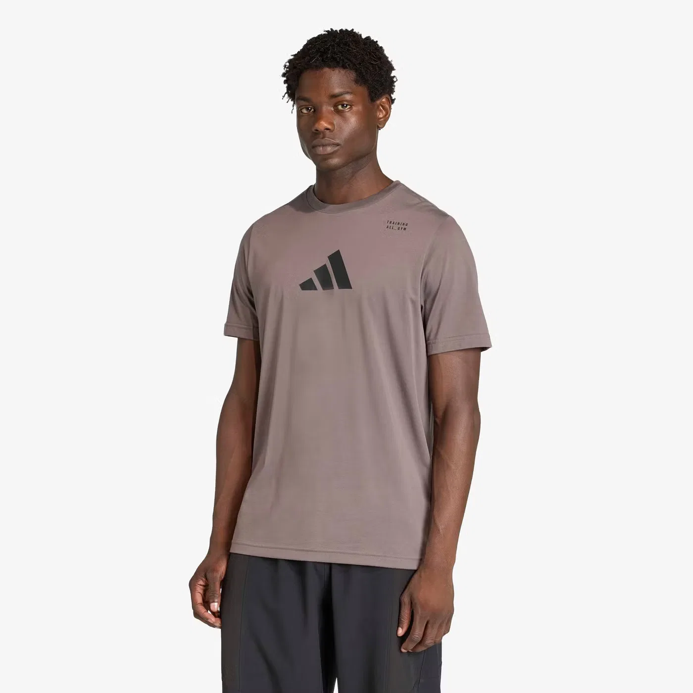 Футболка тренировочная с принтом Climacool Adidas, угольный — фото 2