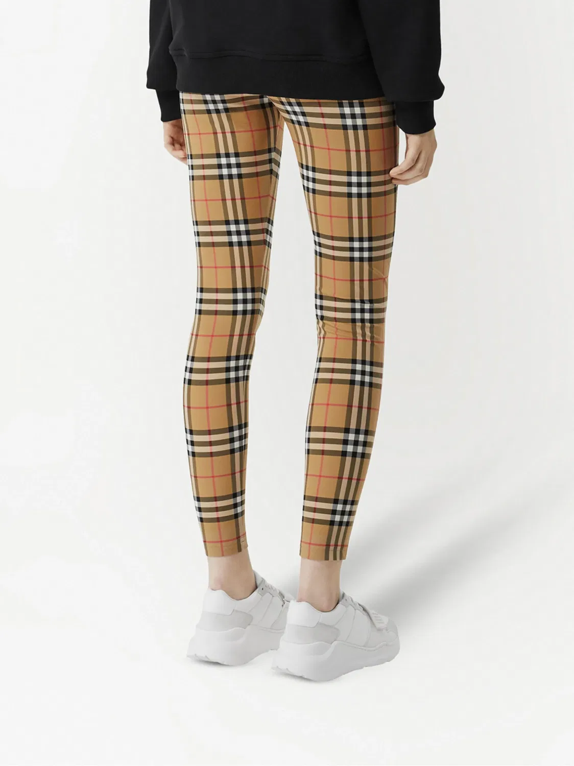 Burberry Леггинсы Vintage Check коричневые — фото 3