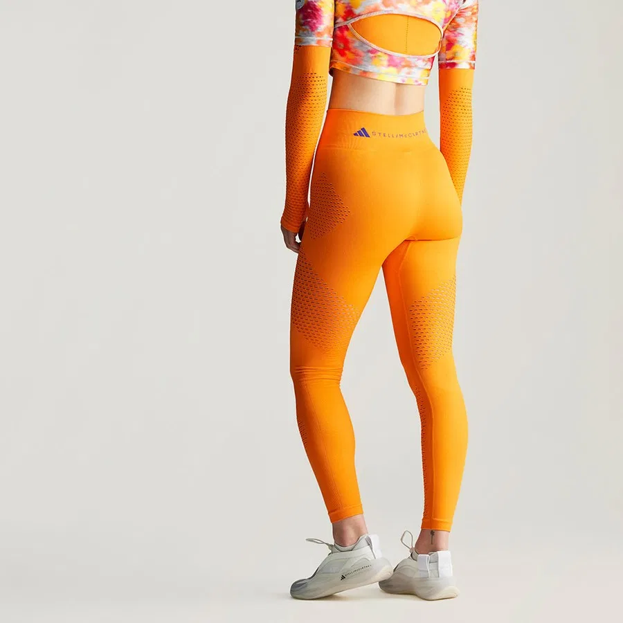 Женские леггинсы с принтом adidas aSMC TST LEG, Оранжевый — фото 3