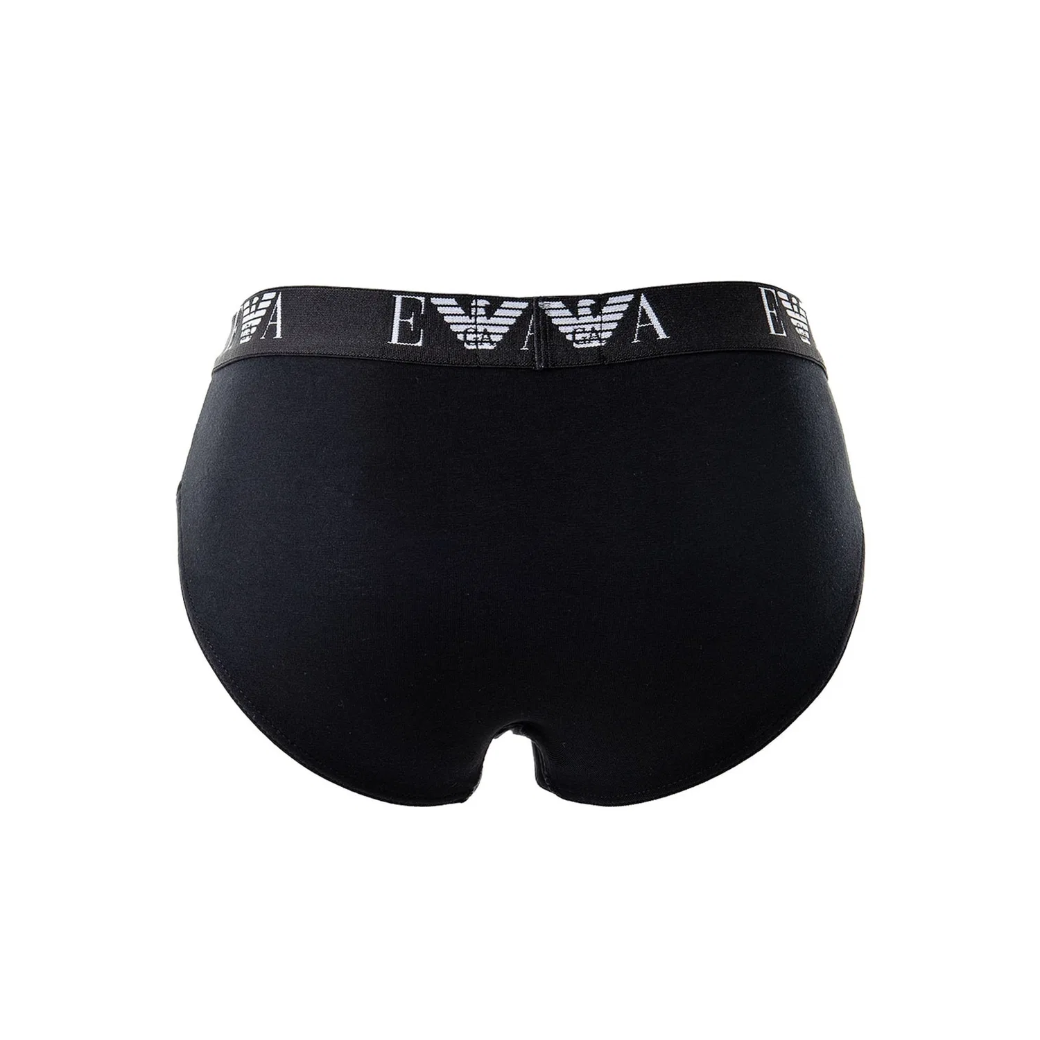 Мужские трусы-слипы из хлопка с эластаном Emporio Armani, Black — фото 3