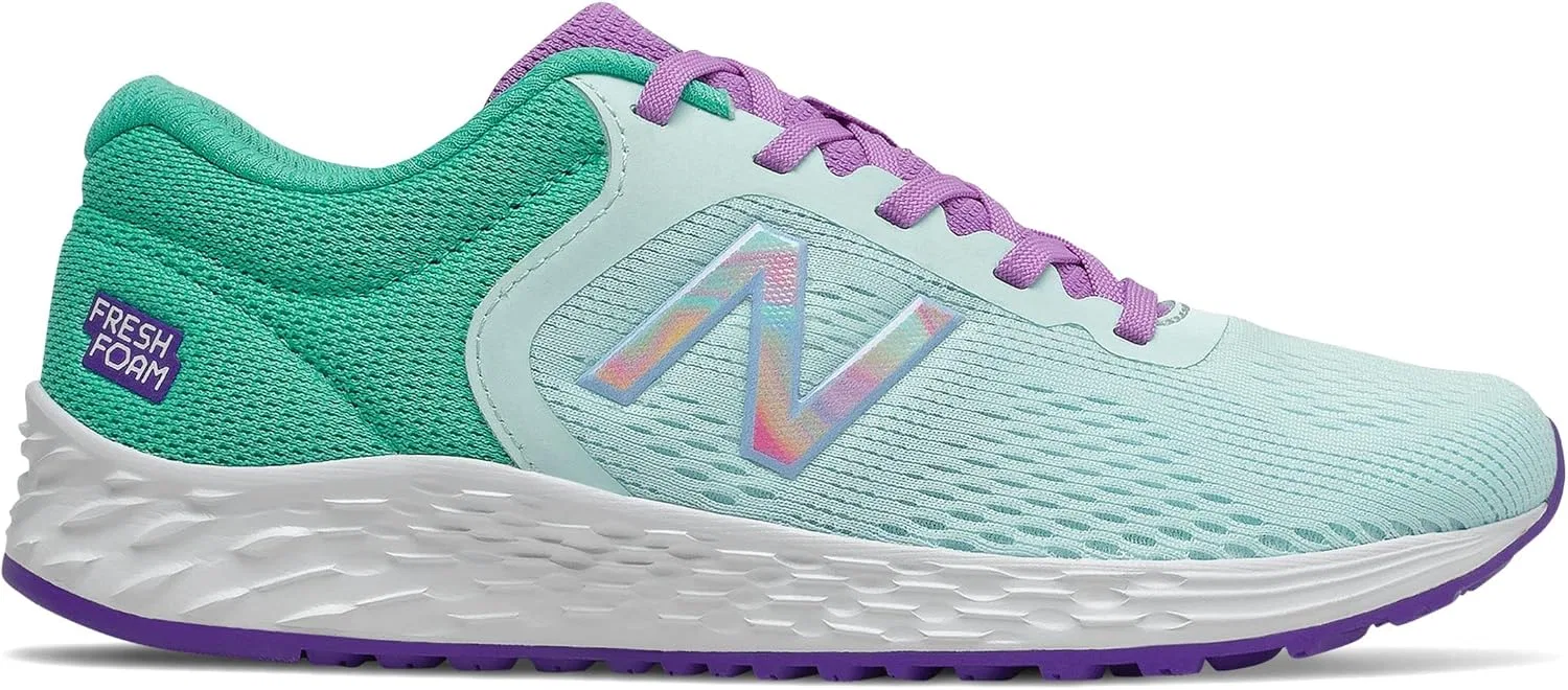 Детские кроссовки для девочек Fresh Foam Arishi V2 New Balance, Pale Blue Chill/Summer Jade/Heliotrope — фото 2