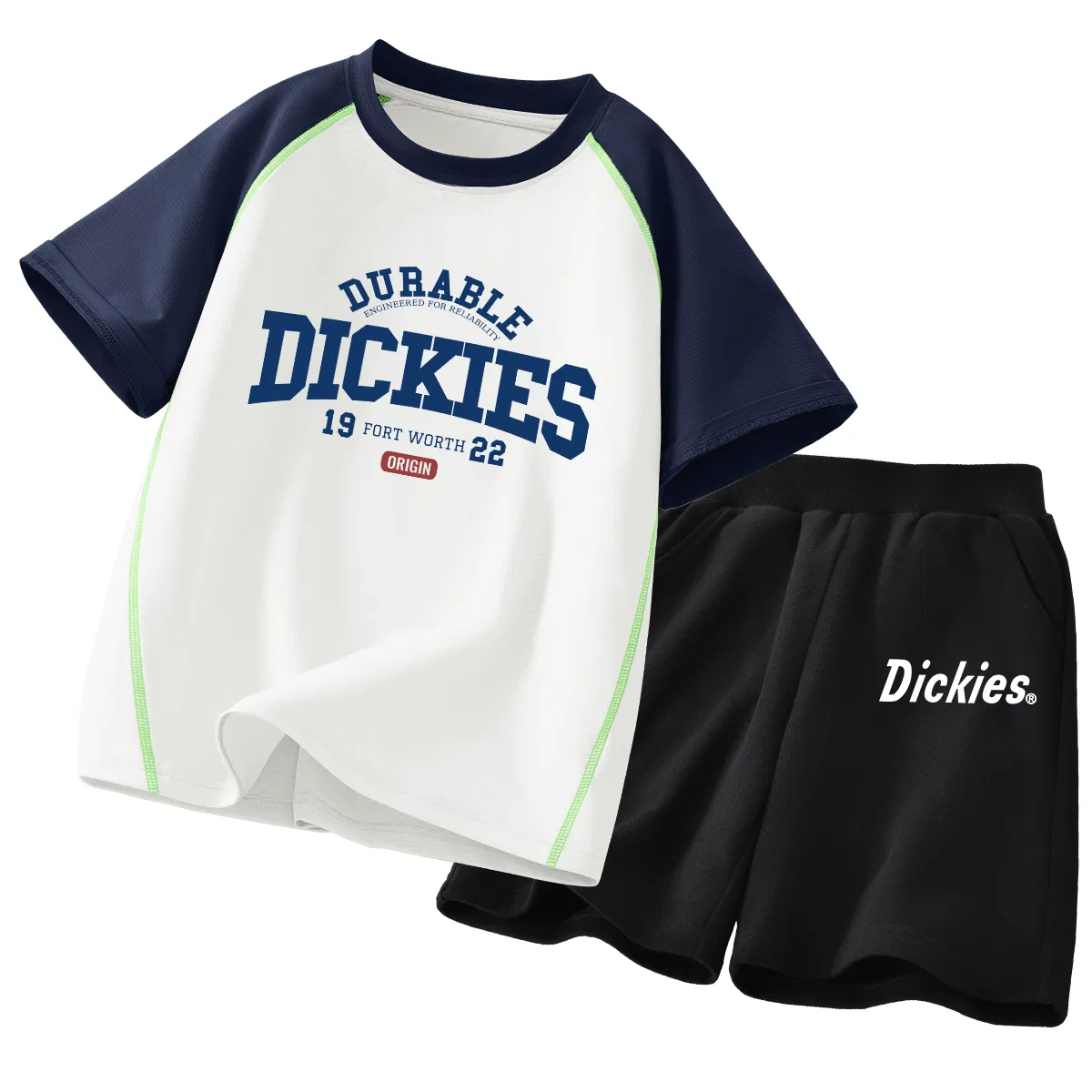 Детский спортивный комплект с принтом Academy Logo White+Slim Logo K Black Dickies, Academy Logo White+Slim Logo K Black
