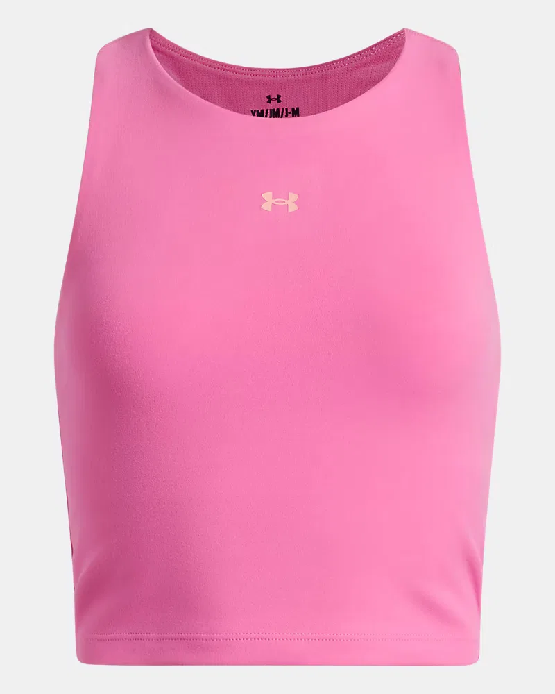Майка для девочек со встроенным бра-топом UA Motion UnderArmour, Pink Frenzy/Posh Pink