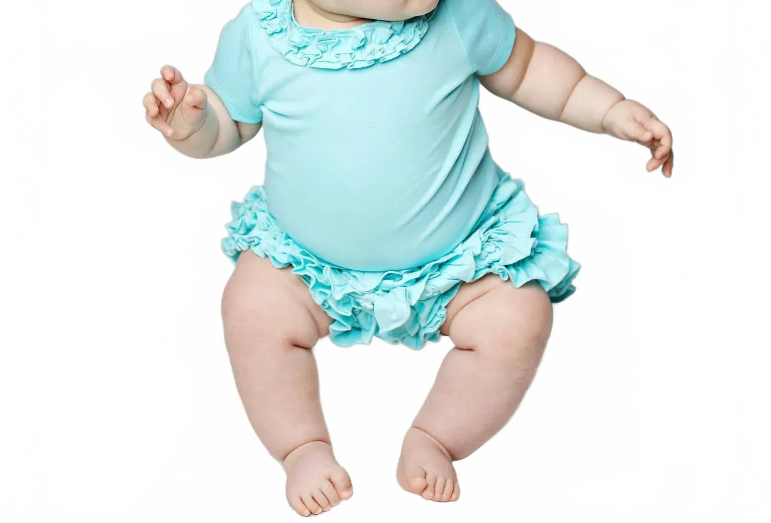Детские шорты для девочек с оборками Joy Bloomer Lemon Loves Layette, Blue Tint — фото 2