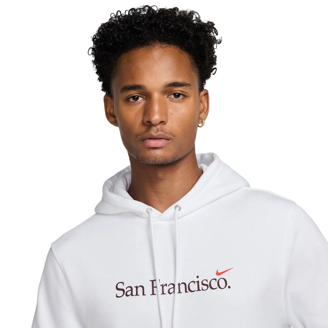 Худи для мужчин San Francisco Club BB Nike, цвет White/Cosmic Clay — фото 3