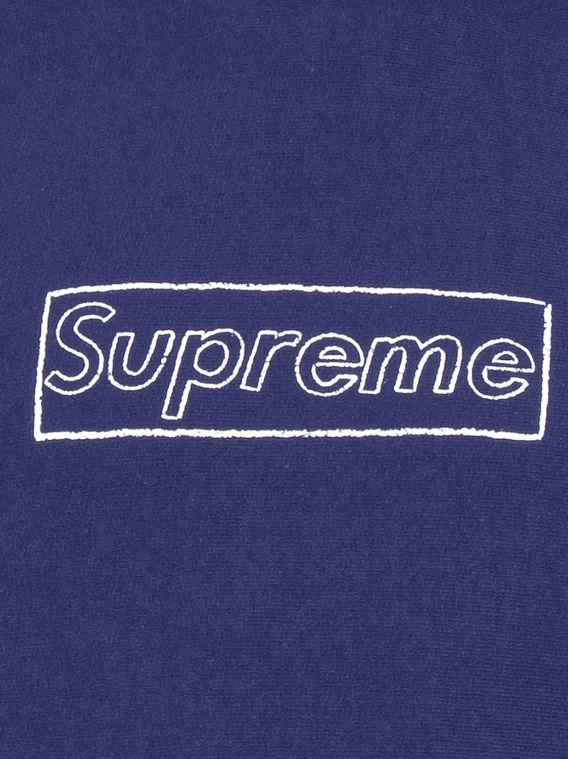 Supreme Худи Chalk Logo синий — фото 3