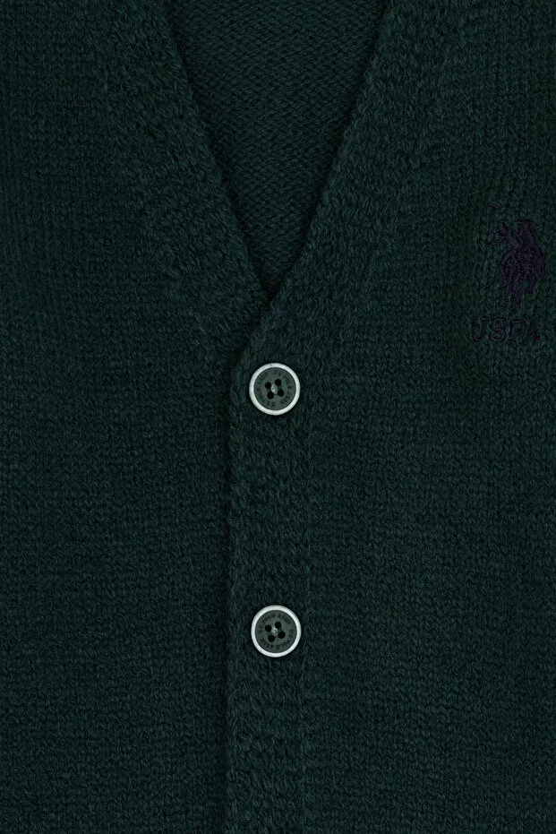 Детский кардиган для мальчиков с длинным рукавом U.S. Polo Assn., Dark Green — фото 4