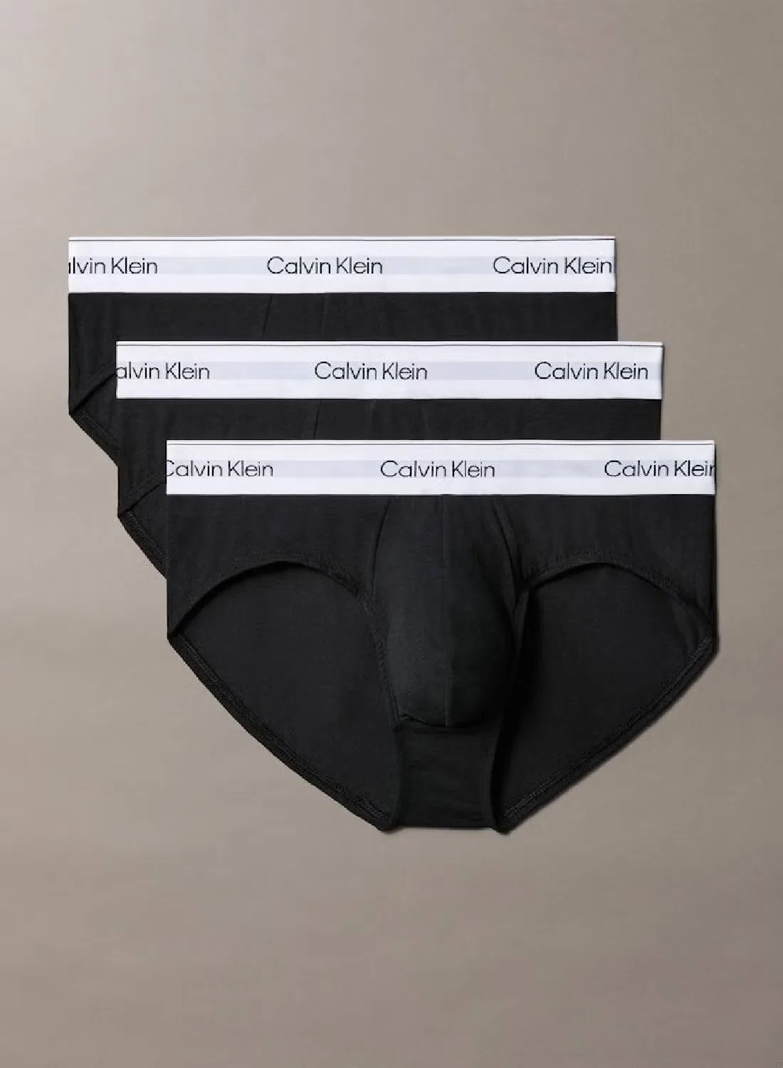 Трусы-брифы хлопковые 3 шт Icon Calvin Klein, черный