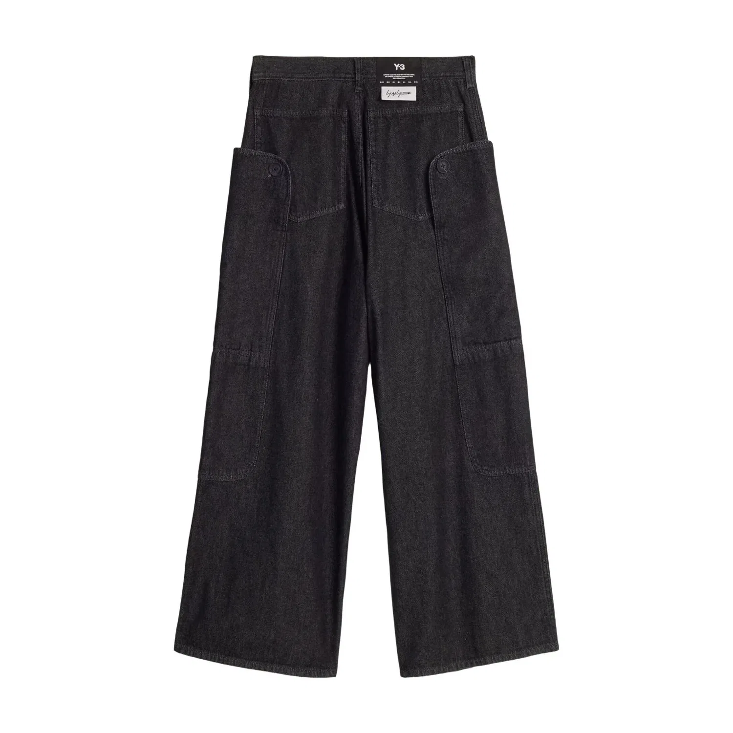 Женские брюки Y-3 Denim Straight Leg Pants Asia SIzing 'Black' adidas, черный — фото 2