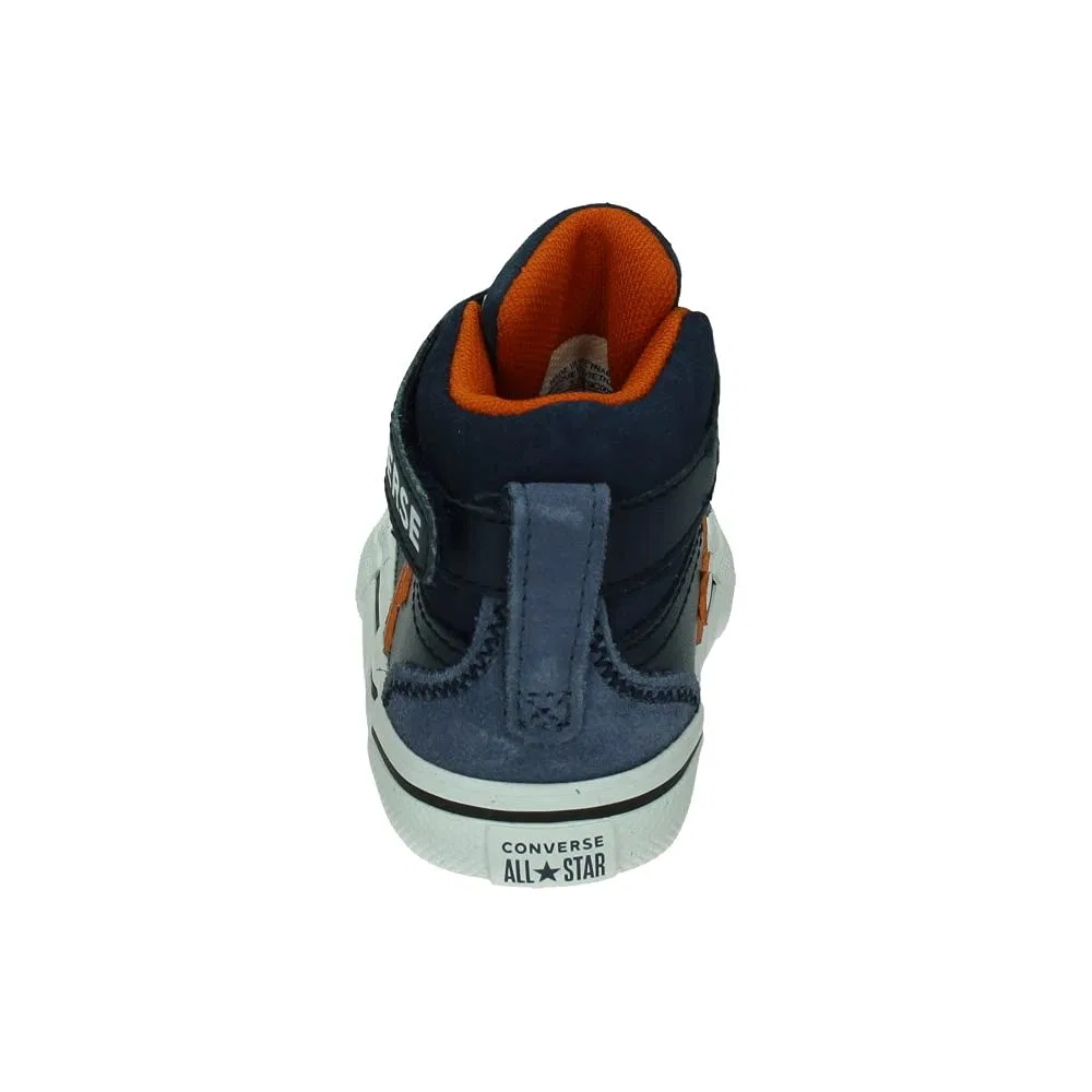 Детские кроссовки для мальчиков кожаные Converse Pro Blaze Strap, Blue — фото 4