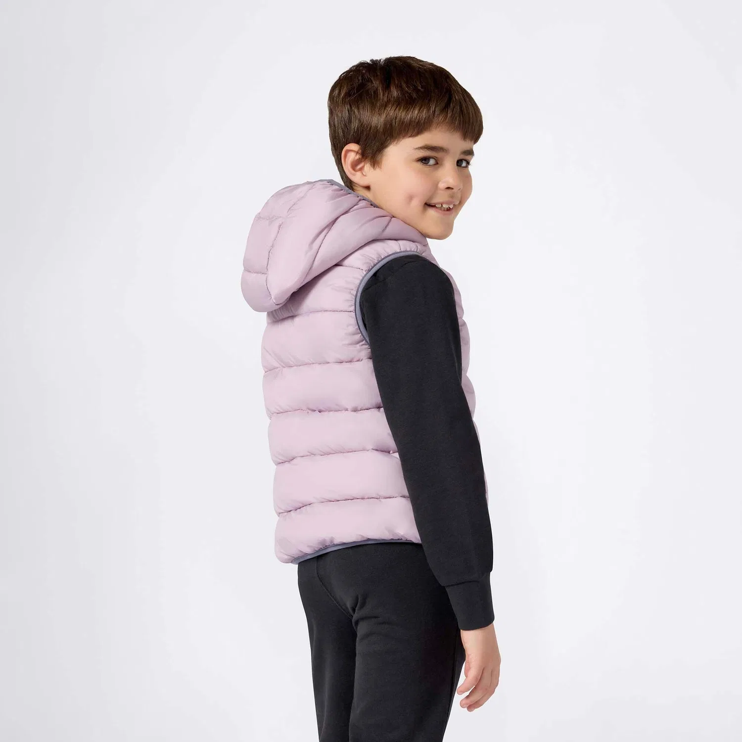 Детская ветровка с капюшоном Felpa Champion Hooded Full Zip Vest Champion, Rosa — фото 3